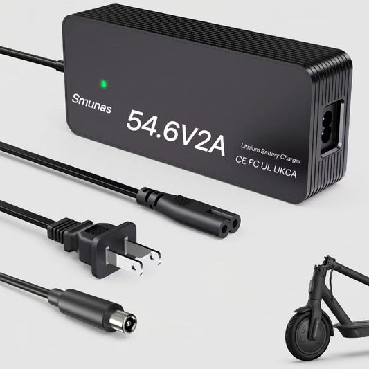 Smunas 54.6V2A For Lithium Battery Charger,UL Certified,for Xiaomi,Segway,Ninebot and more