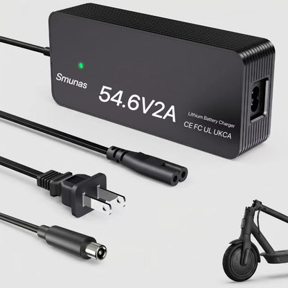 Smunas 54.6V2A For Lithium Battery Charger,UL Certified,for Xiaomi,Segway,Ninebot and more