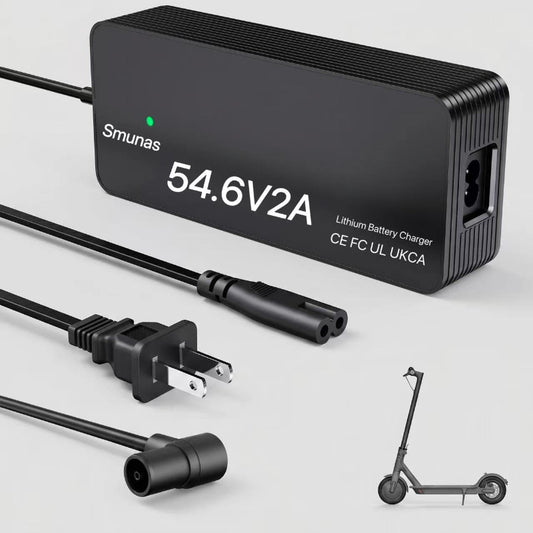 Smunas 54.6V2A For Lithium Battery Charger,UL Certified,for Xiaomi,Segway,Ninebot and more
