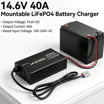 Smunas 14.6V40A  Lithium Battery Charger Perfect for 12V LiFePO4 Battery,RVs ,Homes and more .