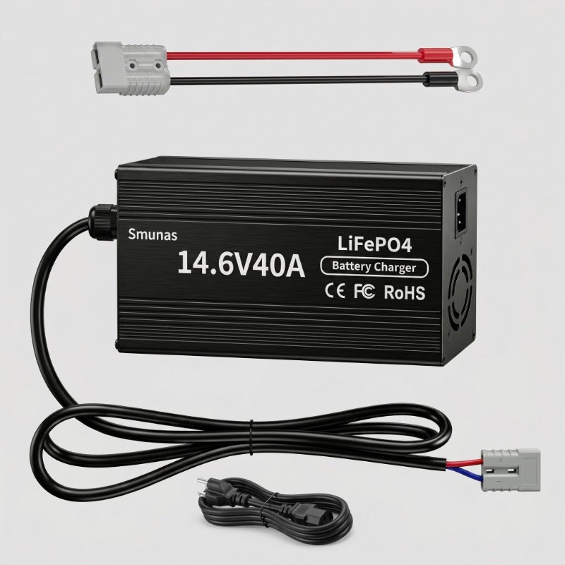 Smunas 14.6V40A  Lithium Battery Charger Perfect for 12V LiFePO4 Battery,RVs ,Homes and more .