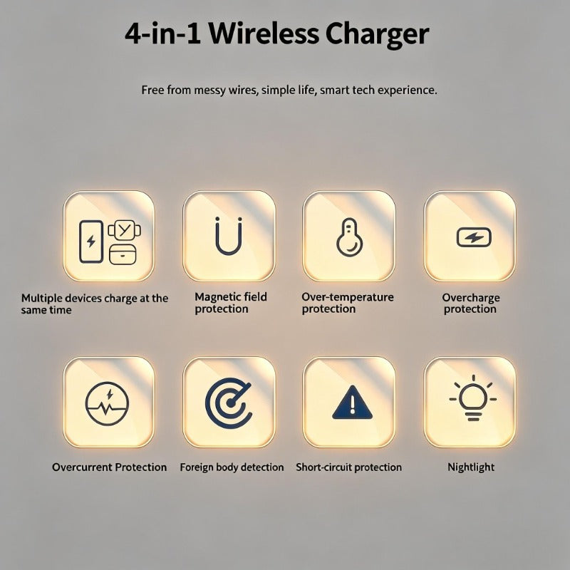 Smunas Fast Charger station Qi 2 25W  for Magsafe,Apple Device and Samsung