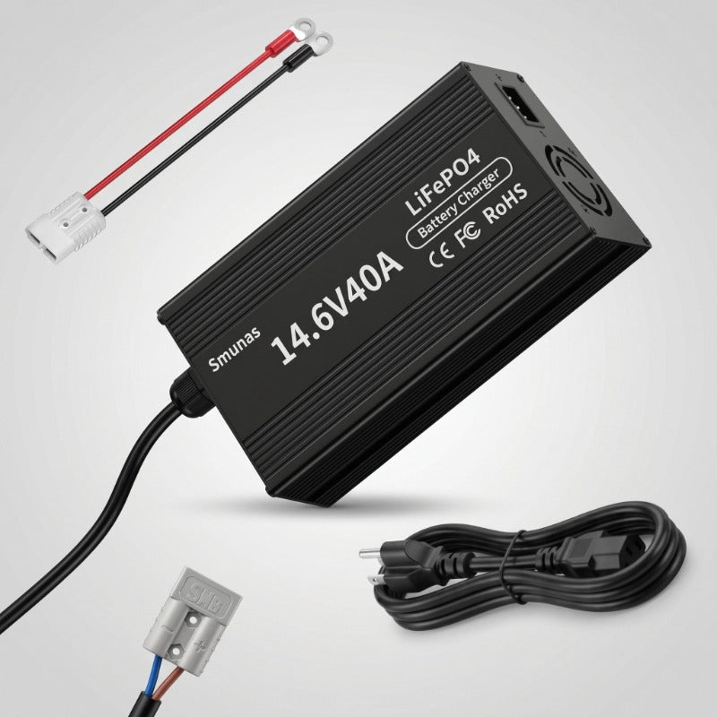 Smunas 14.6V40A  Lithium Battery Charger Perfect for 12V LiFePO4 Battery,RVs ,Homes and more .
