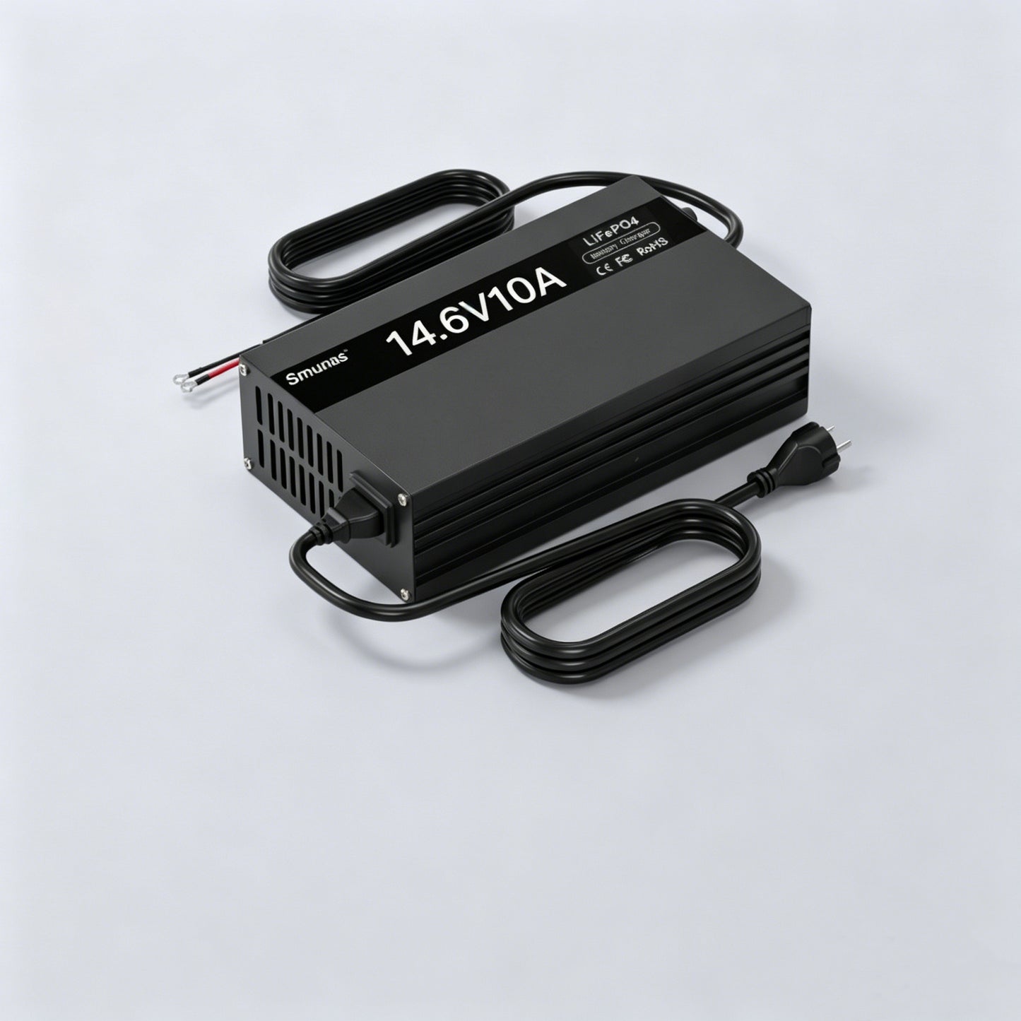 Smunas 14.6V(12V)10A LiFePO4 Battery Charger For RVs, trucks, cars ,solar systems and more