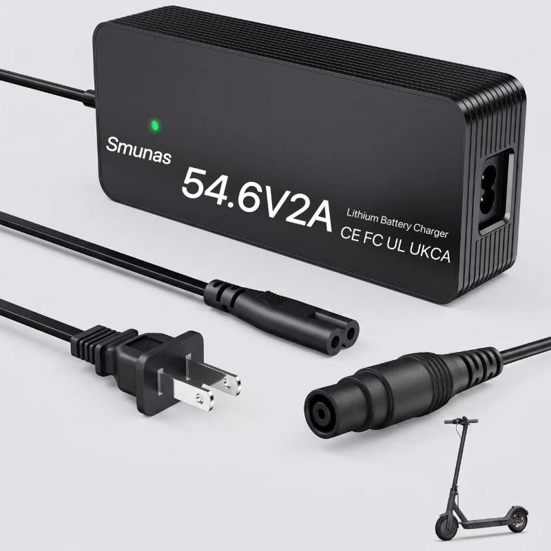 Smunas 54.6V2A For Lithium Battery Charger,UL Certified,for Xiaomi,Segway,Ninebot and more