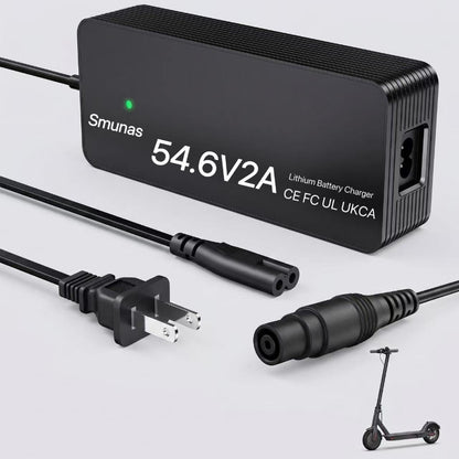 Smunas 54.6V2A For Lithium Battery Charger,UL Certified,for Xiaomi,Segway,Ninebot and more