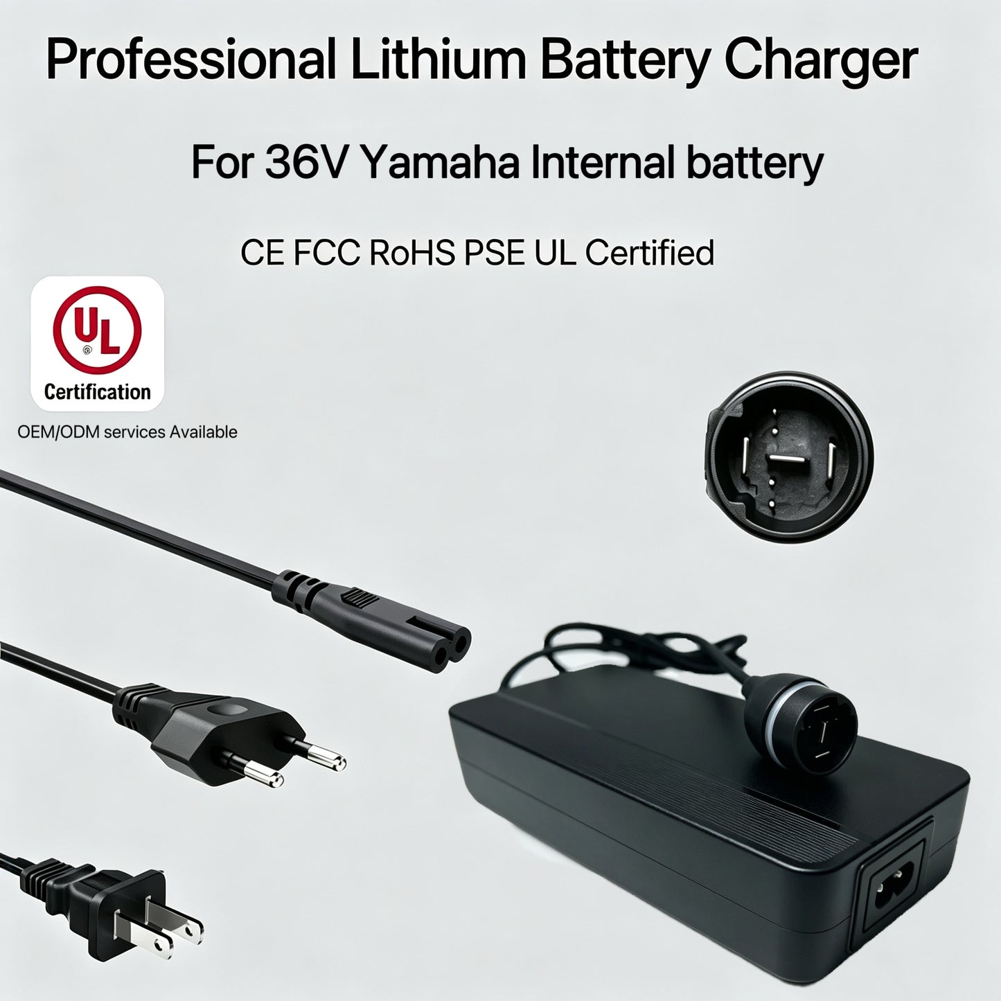 36V (42V 4A) Fast Charger for Intube Yamaha 500Wh 630Wh 720Wh battery